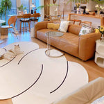 Abstract Bedroom Living Room Rug - Ivory
