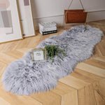 Faux Sheepskin Fur Chair Couch Cover, White Area Rug