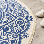 Cotton Area Rug for Living Room | Hand Woven Round Rugs