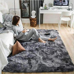 Faux Fur Carpet | Fluffy Area Rug | Gradient color blanket
