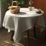 Round Table Cloth, Linen Cotton Tablecloth