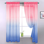 Faux Linen Ombre Sheer Curtains, 2 panels