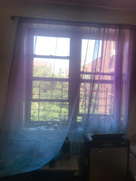 Faux Linen Ombre Sheer Curtains, 2 panels