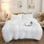 Faux Fur Full/Queen Duvet Cover Set - Home Bedding - Quilts & Blankets & Pillowcase