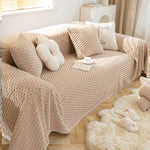 Shaggy Fluffy Couch Cover, Sofa Cover for Pets, Kids,  Soft Blanket Couch Cover
