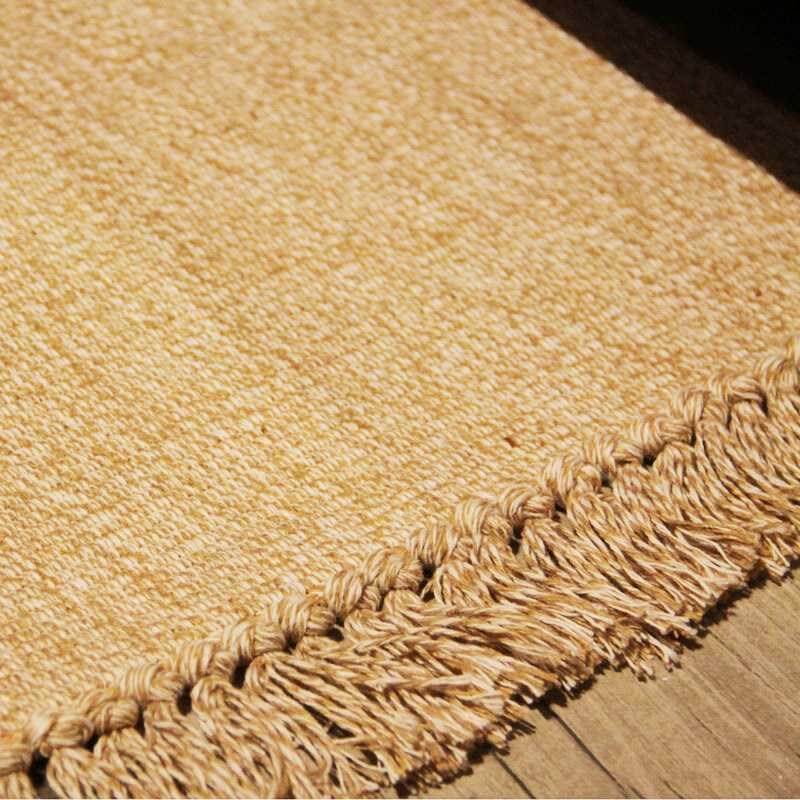 Cotton Braided Tassels Area Rugs  | Washable Kitchen Rugs