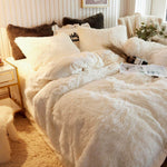 Faux Fur Velvet Duvet Cover- King , Queen , Twin