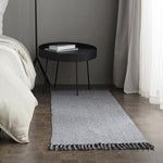 Woven Cotton Area Rug , Floor Mat , Shabby Rag Throw Rug