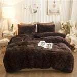 Faux Fur Velvet Duvet Cover- King , Queen , Twin