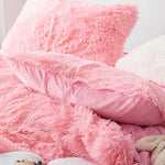 Faux Fur Full/Queen Duvet Cover Set - Home Bedding - Quilts & Blankets & Pillowcase