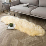 Faux Sheepskin Fur Chair Couch Cover, White Area Rug