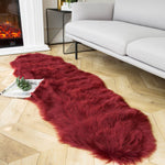 Faux Sheepskin Fur Chair Couch Cover, White Area Rug