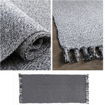 Woven Cotton Area Rug , Floor Mat , Shabby Rag Throw Rug
