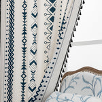 Cotton Linen Window Curtains, 1 Pair