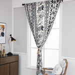 Cotton Linen Window Curtains, 1 Pair