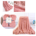 Fluffy Microfiber Faux  Fur Blanket