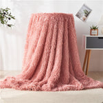 Fluffy Microfiber Faux  Fur Blanket