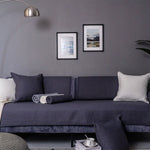 100% Cotton Couch Cover,  Anti-Slip Sectional Sofa Slipcover