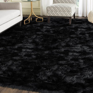 Premium Faux Fur Sheepskin Rectangle Area Rug