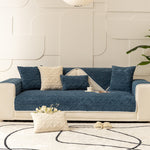 Non-Slip Velvet Sectional Sofa Cover | Machine Washable, Stretch Fit for L-Shaped Couches