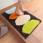 Green Leaf Bath Mat , Tufted Bathroom Rug