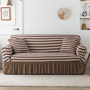 Seersucker Washed Cotton Universal Sofa Couch & Cushion Covers