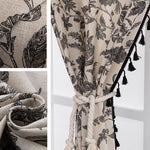 Cotton Linen Window Curtains, 1 Pair