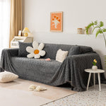 Shaggy Fluffy Couch Cover, Sofa Cover for Pets, Kids,  Soft Blanket Couch Cover
