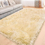 Premium Faux Fur Sheepskin Rectangle Area Rug