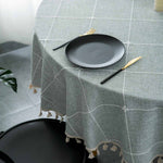 Large Round Tablecloth With Tassels