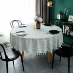 Large Round Tablecloth With Tassels