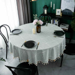 Large Round Tablecloth With Tassels