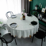 Large Round Tablecloth With Tassels