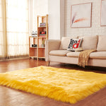 Premium Faux Fur Sheepskin Rectangle Area Rug