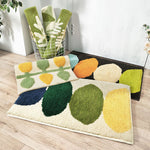 Green Leaf Bath Mat , Tufted Bathroom Rug