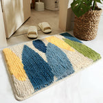 Green Leaf Bath Mat , Tufted Bathroom Rug