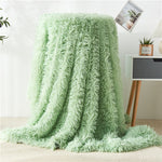 Fluffy Microfiber Faux  Fur Blanket