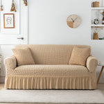 Seersucker Washed Cotton Universal Sofa Couch & Cushion Covers