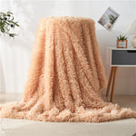 Fluffy Microfiber Faux  Fur Blanket