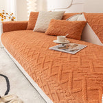 Non-Slip Velvet Sectional Sofa Cover | Machine Washable, Stretch Fit for L-Shaped Couches