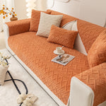 Non-Slip Velvet Sectional Sofa Cover | Machine Washable, Stretch Fit for L-Shaped Couches
