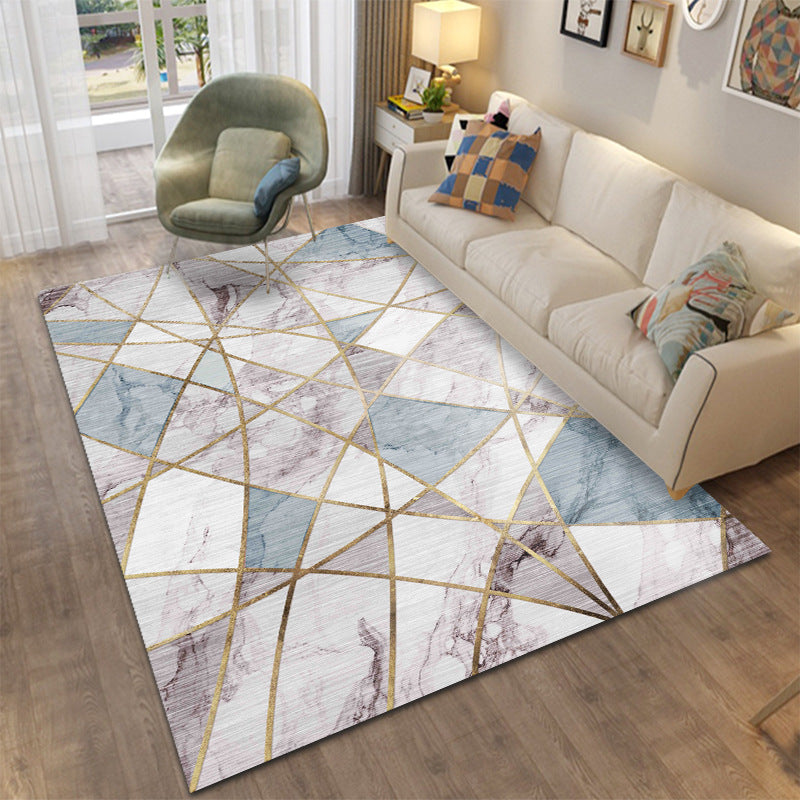 Simple Geometric Living Room Area Rug