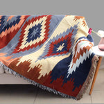 Sofa Blanket Decorative Blanket | Area Carpet with Tassel