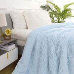 Fluffy Microfiber Faux  Fur Blanket