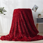 Fluffy Microfiber Faux  Fur Blanket