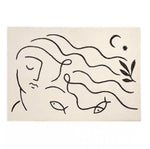Abstract Bedroom Living Room Rug - Ivory