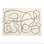 Abstract Bedroom Living Room Rug - Ivory