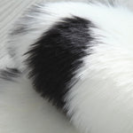Double Heart Shaped Faux Sheepskin Fur  Area Rug