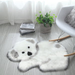 Double Heart Shaped Faux Sheepskin Fur  Area Rug