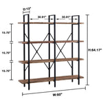64'' H x 60'' W Iron Etagere Bookcase
